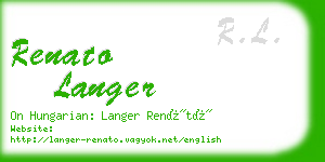 renato langer business card